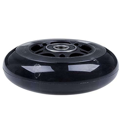 Aowish 2-Pack Light Up Scooter Rear Wheels 80Mm Flash Flashing Inline Skates Replacement Wheel With Bearings Abec 9 For Adjustable 3-Wheel Kick Scooters (Black) #TOP6