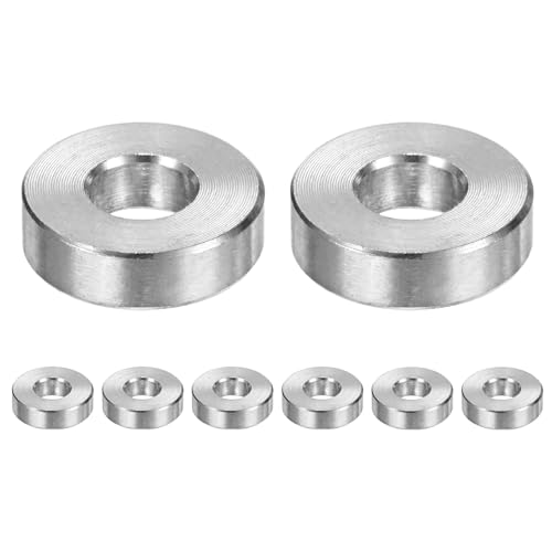 M METERXITY 8PCS M6 304 Stainless Steel Spacers 6mm ID x 14mm OD x 4mm l Metal Screw Standoff Bushing Plain Finish Round Spacer 304 Stainless Steel for Screws Bolts Silver