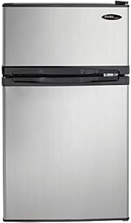 Danby DCR031B1BSLDD 3.1 cu. ft. 2 Door Compact Refrigerator, Steel (Renewed)