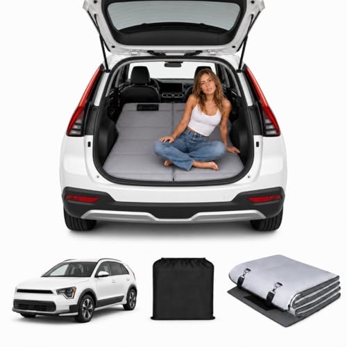Image of Car Mattress Non-Inflatable Car Camping Mattress, Foldable Trunk Sleeping Pad with Split Design, Portable Car Bed for Road Trips, Camping, Travel, for Kia NIRO 2023-2026，for Kia