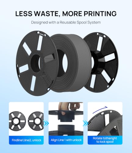 Image of JAYO PLA 3D Printer Filament 1.75mm, 1.1kg Reusable Spool, Light Green | 1.1kg Large Capacity, ±0.02mm Accuracy, Easy to Print, Vacuum Sealed, Fit Most FDM 3D Printer