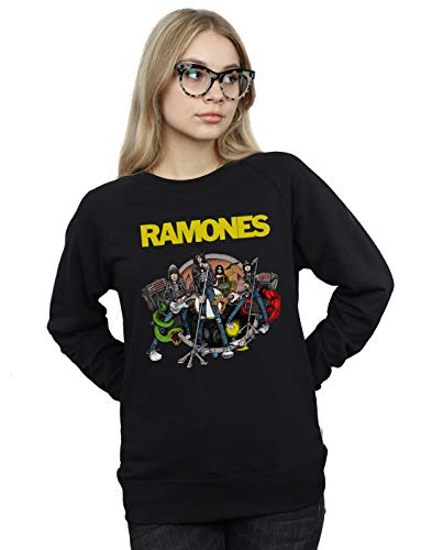 Absolute Cult Ramones Women's Road to Ruin Sweatshirt Black Large