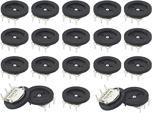 4PCS B103 10K Ohm 3 Pin Dial Wheel Potentiometer for Audio Stereo Volume Switch Control for MP3 MP4