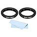 PATIKIL 30mm-25mm Metal Step Down Ring with Cleaning Cloth, 2 Pack Camera Lens Filter Adapter Ring Aluminum Filter Adapter Ring for Camera Lenses Hood, Black