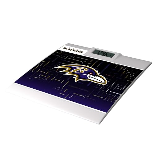 Báscula digital de baño Keyscaper Baltimore Ravens diseño Quadtile
