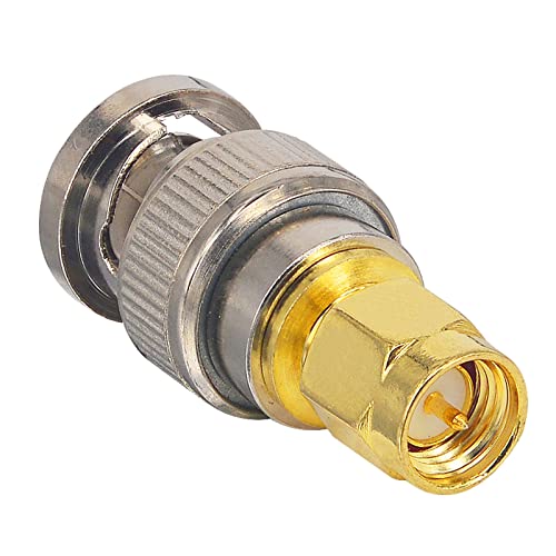2PCS Adaptador coaxial SMA macho a BNC macho de radio RF miniatura 5