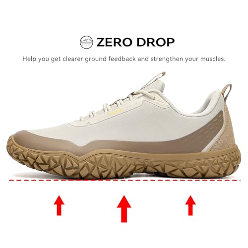 Image of Kricely Barefoot Shoes Men Comfortable Zero Drop Trail Running Shoes Non-Slip Minimalist Gym Shoe Mens Weightlifting Cross Training Sneakers