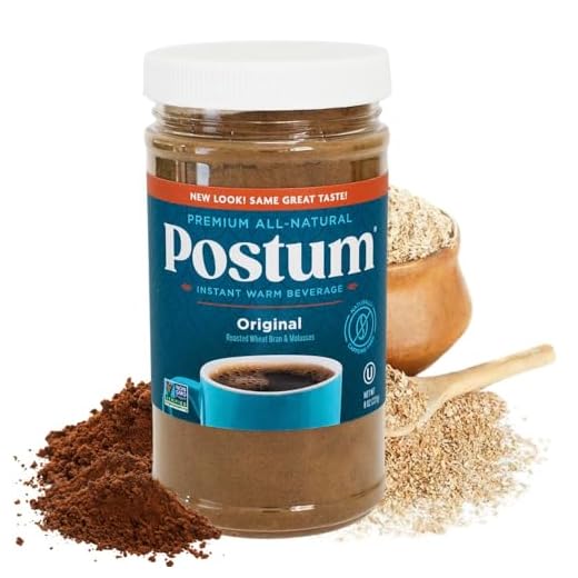 Postum Wheat Bran & Molasses Coffee Alternative (8oz) | Caffeine Free Instant Coffee Substitute | Natural Blend, Rich, Tasty, Healthy, Dietary Beverage for Breakfast, Gourmet & Pantry Pack