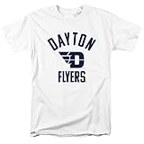 University of Dayton Official One Color Dayton Flyers Logo Unisex Adult T-Shirt, White, Large