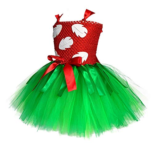O'cocolour Hawaiian Costume For Big Girls Birthday Gifts Halloween Holiday Party Dress Up 8T 9T 10T 12T (Red, 9-10 Years) #TOP2