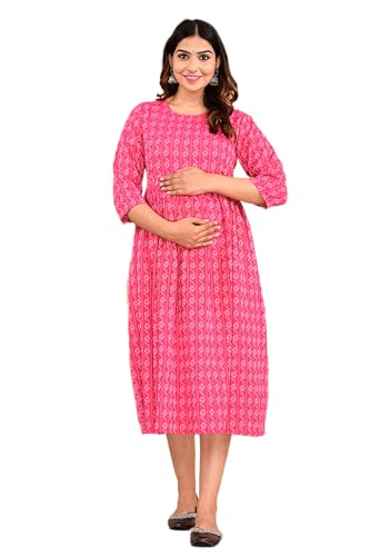 Image of Shantika Women's Maternity Dress Feeding Kurti with Zippers