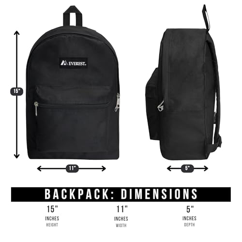 Mochila básica Everest Luggage ligera y espaciosa con bolsillo frontal organizador 6