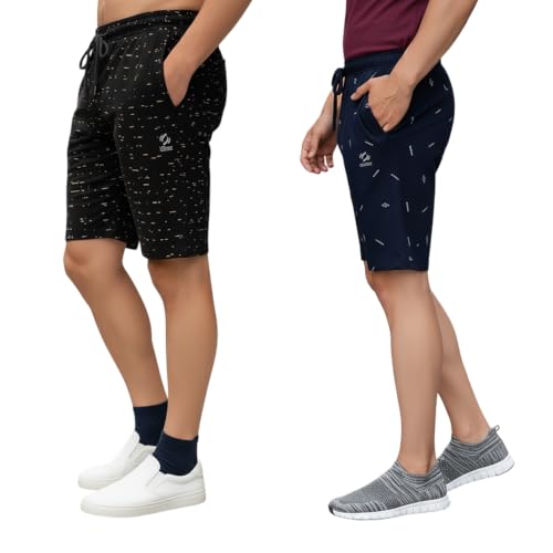 Image of GUIDE Men's Regular Fit Printed Cotton Shorts