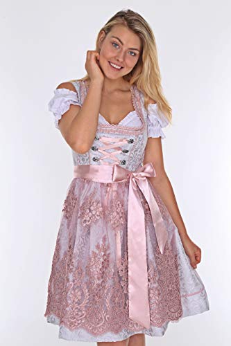 Lifos 0220 Dirndl Germandress 2Tlg. Oktoberfest Gr.34 bis 52 !ORIGINAL (Grau, 36)