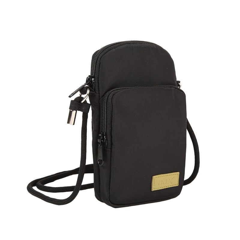 GOX Crossbody Bag for Women Small Size Cell Phone Wallet Purse for Travelling with Adjustable Straps, Travel Purse Shoulder Bag for Women Men (Blackness)