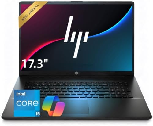 HP 17.3” Business Laptop Computer, 2026 Edition, Intel Core 5 120U, 16GB RAM, 1TB SSD, Large Screen, Numeric Keypad, Webcam Privacy Shutter, Windows 11