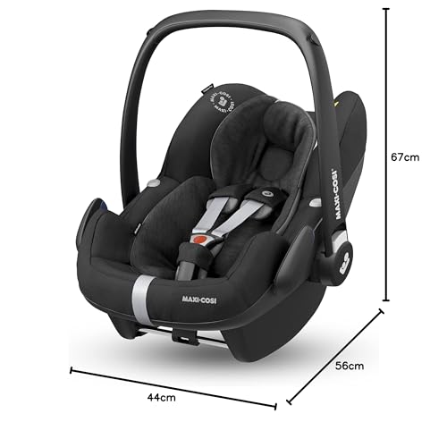 Miniatura 12 de Maxi-Cosi Pebble Pro I-Size, Silla De Coche Bebé Grupo 0 , Cojín Reductor Para Recién Nacidos, Reposacabezas Ergonómico, 0-12 Meses, 45-75 Cm, Essential Black
