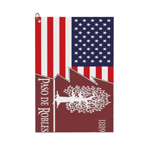 MCSVCH Flag of Paso Robles, California and America Golf