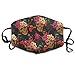 Price comparison product image Blumenschädel Anti-Staub Mundmaske Anti-Pollen Anti-Asche Schutz Mode Maske Komfortable wiederverwendbare verstellbare Polyestermaske Einheitsgröße zum Radfahren
