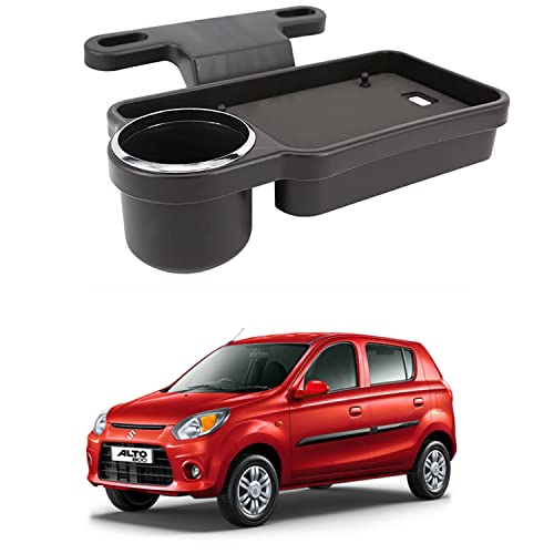 Image of Oshotto (FT-04) Foldable Car Auto Headrest Rear Back Seat Table Drink Food Cup Tray Holder Compatible with Maruti Suzuki Alto-800 - Black