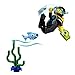 LEGO City Minifigure - Female Diver in Wetsuit (with Camera, Fish, and Sea Plant) 60221