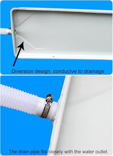 Kondensatwanne Mit Ablaufschlauch Für Klimaanlagen- Kondenswasserauffangwannen- Set Für Klimaanlagen, Wasserauffangbehälter Mit Ablaufloch, Verhindert Wasserschäden Und 71×24cm-4