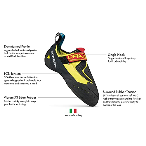 SCARPA Drago Rock Climbing Shoes for Sport Climbing and Bouldering - Specialized Performance for Sensitivity2
