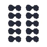 QUARKZMAN 5 Pares De Gemelos De Nudo De Seda, Gemelos De Tela Elástica Nudo Twist Accesorios De Vestir Para Camisas De Hombre/Mujer Abrigos De Vestir, Azul Marino
