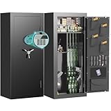 Large Gun Safe, 15-20 Digital Gun Safe for Rifles and Pistols with Removable Pegboard, Adjustable...