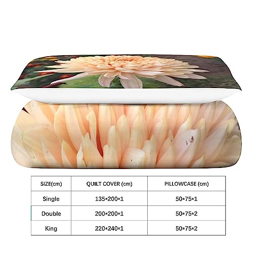 Ensemble de literie Chrysanthème 3D en microfibre durable premium - 5