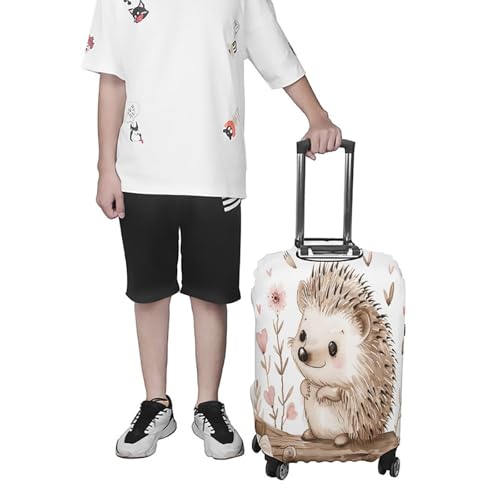 Housse de valise résistante aux rayures en polyester blanc taille M