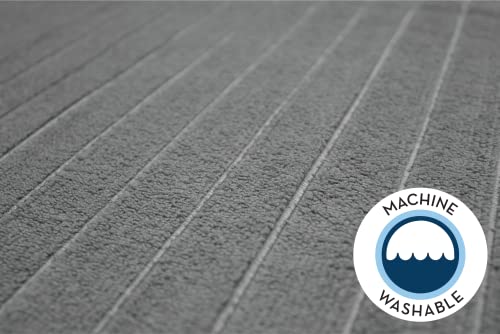 S&T Inc. Soft, Absorbent Hand Towel With Hanging Loop, Microfiber Dish Towels For Kitchen, 5 Pack, 18 Inch X 26 Inch, Grey #TOP5