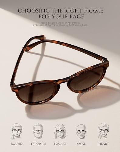 Classic Round Polarized Sunglasses for Women Retro Shades Trendy Vintage Sun Glasses FZN8253