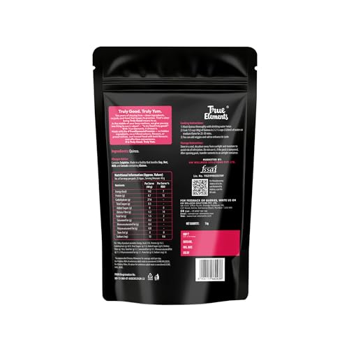 Image of True Elements Wholegrain Premium Quinoa 1kg - Gluten Free Quinoa Seeds | 6.7g Protein per serve | 25 Servings | High Fibre Supergrain | Ideal for Salads, Bowls & Healthy Recipes
