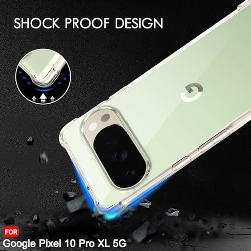 Image of TheGiftKart Crystal Clear Back Cover Case for Google Pixel 10 Pro XL | 360 Degree Protection | Shock Proof Design | Transparent Case Cover for Google Pixel 10 Pro XL (PC & TPU, Transparent Bumper)