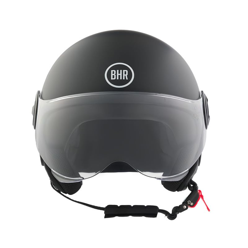 Casque Demi-Jet BHR 835 Special - Casque Moto Homologué ECE 22.06 avec Visière Anti-Rayures, Déverrouillage Micrométrique et Coussinets de Joue Amovible -...