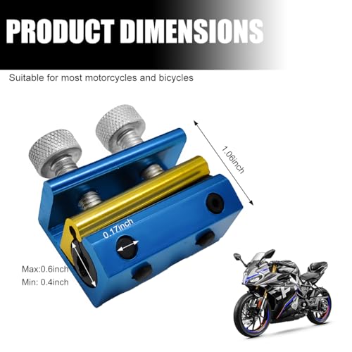 Image of Yourkar Cable Luber Tool, Motorcycle Cable Luber Tool for Brake Cable Lubrication, Cable Lubricator for Motorcycles Bicycle Scooter Bike ATV, Universal Motorcycle Accessories (Blue+Golden)