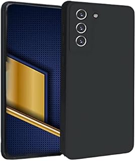 For Samsung Galaxy S22 - BLACK Case Liquid Silicone [Lens Protector Bumper] [Individual Protection for Each Len ] Shockproof Protective Rubber Case Soft Microfiber Interior Case Cover