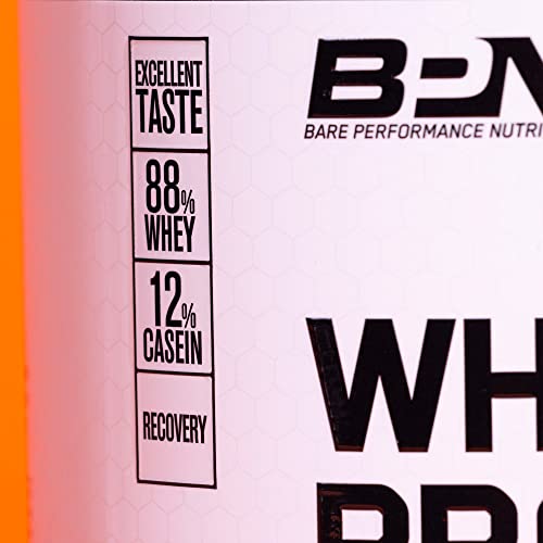 BARE PERFORMANCE NUTRITION, Whey Protein Powder, Meal Replacement, 25G of Protein, Excellent Taste & Low Carbohydrates, 88% Whey Protein & 12% Casein Protein (Pumpkin Spice) with 28 oz Shaker Bottle - Image 3