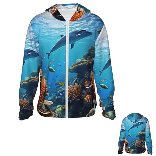 Chaqueta de protección solar con capucha unisex miniatura 1