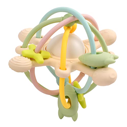 NEDOYA Baby Teething Toy with Rattle, Baby Teether Toys Silicone, Sensory Teether Toy for Toddlers 3-12 Months, BPA Free Chew Toy for Infants