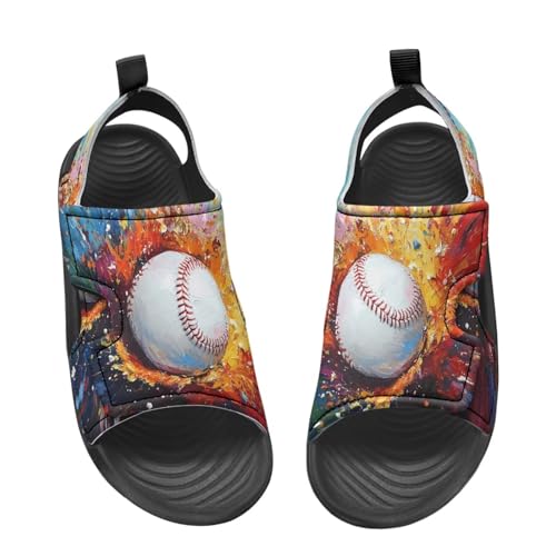 Novelty Balls Design Kids Sandals Toddler Summer Sandal Slide with Adjustable Hook and Loop Strap Sport Shoes2