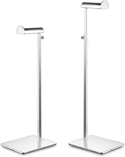 Elitnus Soporte de exhibición de monedero cromado, juego de 2 soportes de exhibición de monedero de altura ajustable, juego de soporte de exhibición