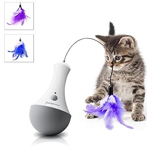 Interactive Cat Toys for Indoor Cat Feather ToysAutomatic Pet Exercise ToysElectric Tumbler Cat Toys for Play CatsKitten with Feather Cat Stuff Automatic Cat Toy as Cat Gifts