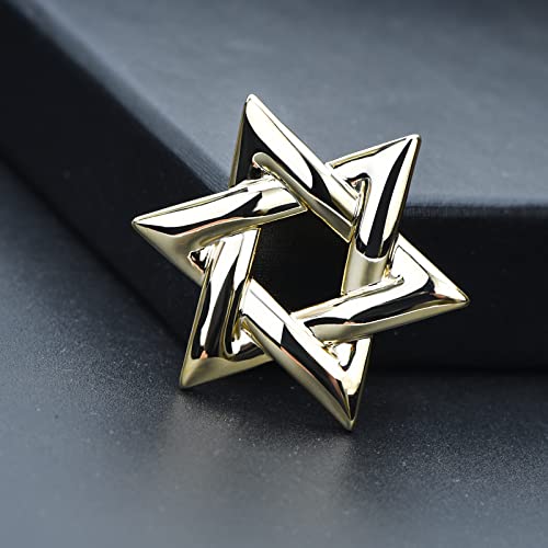 Image of Sparkle Crystal Star of David Brooch Pin Rhinestone Star Bouquet Brooch Pin Lapel Pins Spiritual Brooch Badge