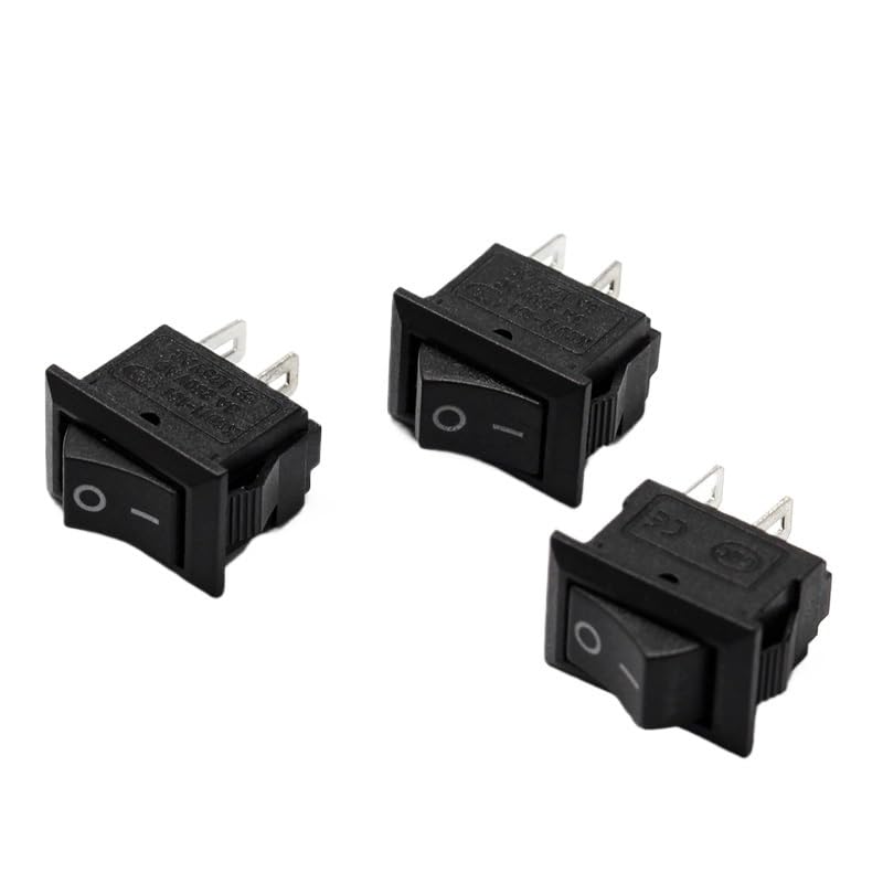 Interruptor basculante mini de 15x10 mm y 2 pines ON OFF para proyectos eléctricos discretos