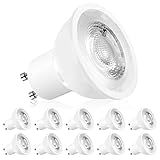 Luxrite MR16 GU10 LED Bulbs Dimmable, 50W Halogen Equivalent, 3000K Soft White, 500 Lumens, 120V...