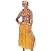 BAJOTAL Hawaiian Luau Hula Grass Skirt with Large Flower Costume Set for Dance Party Decorations Favors (32