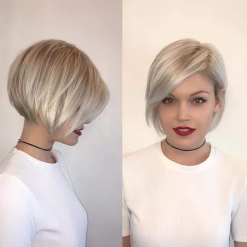 Luxclipse Mix Brown Blonde Wigs Human Hair Natural Wave Wig