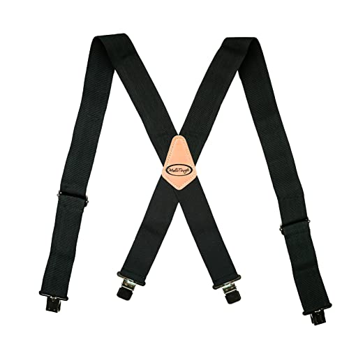 Bretelles en X homme élastiques et réglables de 5,1 cm de large pour pantalon lourd